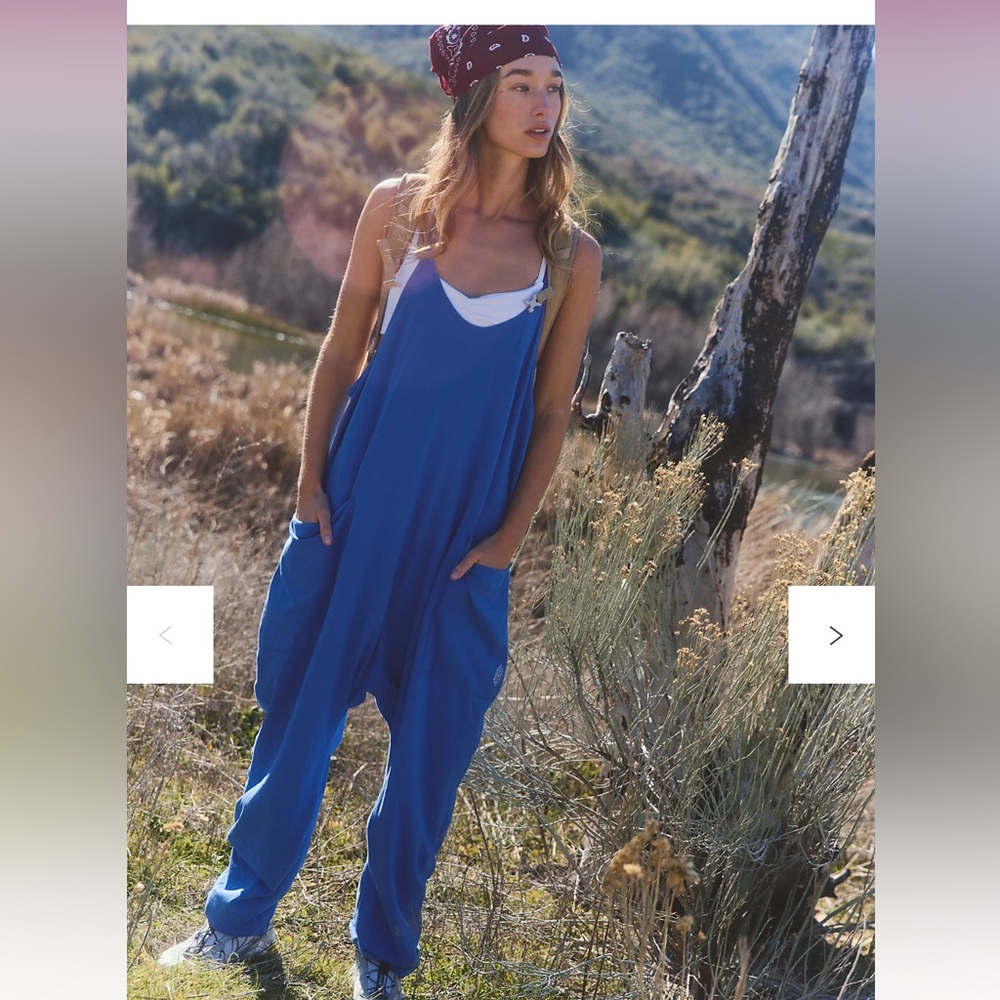 Free People Hot Shot Onesie blue XS